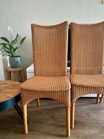 4 Eettafelstoelen Lloyd Loom - klein prijsje, Huis en Inrichting, Stoelen, Ophalen, Gebruikt, Bruin, Vier
