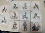 Vintage Gazelle batavus Tegels Set van 11 wielrennen fietsen, Antiek en Kunst, Ophalen of Verzenden