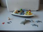 playmobil boot met familie tussen de dolfijnen, Ophalen of Verzenden, Zo goed als nieuw