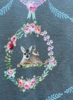 Stenzo katoenen tricot met Bambi, 120 cm of meer, Ophalen of Verzenden, Katoen, Grijs