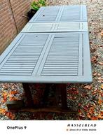 gratis grote teakhouten tafel, Tuin en Terras, Tuintafels, Ophalen, Gebruikt, Rechthoekig, Teakhout