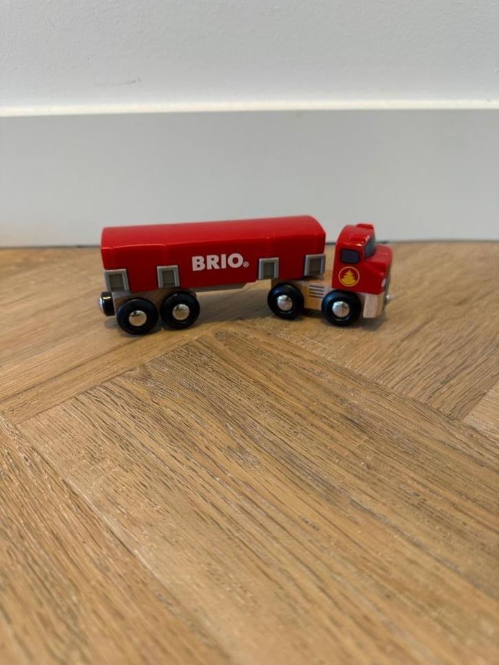 ZGAN rood Brio hout transport vrachtwagen houten trein 33657, Kinderen en Baby's, Speelgoed | Houten speelgoed, Zo goed als nieuw