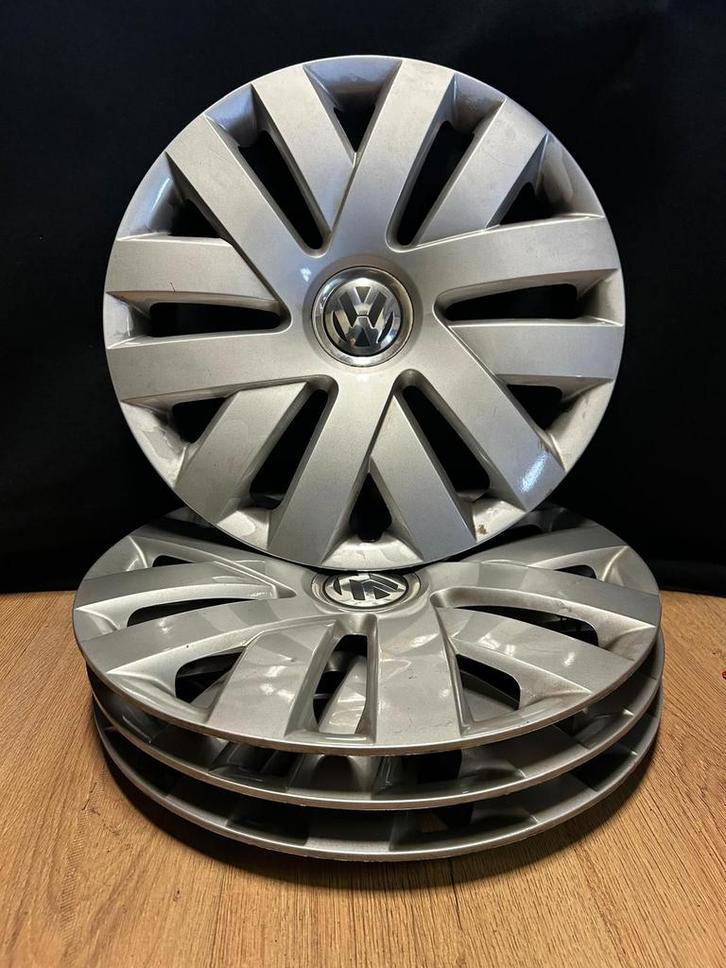 Originele Volkswagen wieldoppenset 15INCH 6P0 601 147, Auto diversen, Wieldoppen, Gebruikt, Ophalen of Verzenden