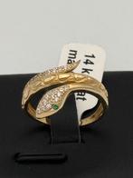 14 karaat gouden slangen ring voor dames maat 16.5 nieuw, Nieuw, Ophalen of Verzenden, Kleiner dan 17, Nvt