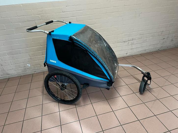 Thule Coaster XT Fietskar, Fietsen en Brommers, Fietsaccessoires | Aanhangers en Karren, Gebruikt, Kinderkar, 20 tot 40 kg, Opvouwbaar
