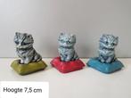 3 vintage / retro kattenbeeldjes / poezenbeeldjes, Ophalen of Verzenden, Zo goed als nieuw, Dier