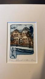 Kleurenets Willemien Holterman. Het schooltje vanaf de Worp, Ophalen of Verzenden
