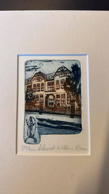 Kleurenets Willemien Holterman. Het schooltje vanaf de Worp beschikbaar voor biedingen