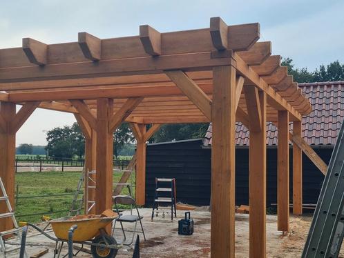 Balken planken complete overkapping, Tuin en Terras, Overkappingen, Zo goed als nieuw, Veranda, Ophalen of Verzenden