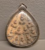 Oud brons boeddha amulet in hanger, Ophalen of Verzenden