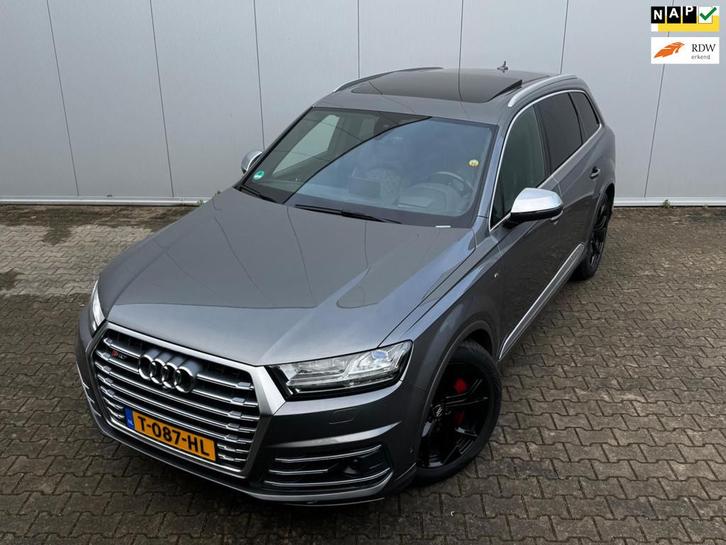 Audi SQ7 SQ7 4.0TDI V8 435PK PANORAMADAK HUD CARBON TREKHAAK, Auto's, Audi, Bedrijf, Te koop, SQ7, 360° camera, 4x4, ABS, Achteruitrijcamera