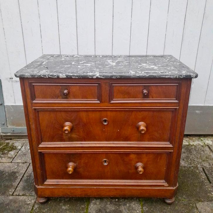 Antieke commode met marmeren blad – Biedermeier-stijl, Antiek en Kunst, Antiek | Meubels | Kasten, Ophalen