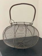 Brocante oude grote Franse draad eiermand, Antiek en Kunst, Ophalen