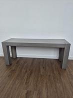 Goossens Bankje Grijs - Sidetable, Huis en Inrichting, Tafels | Sidetables, Ophalen, 100 tot 150 cm, Eikenhout, Zo goed als nieuw