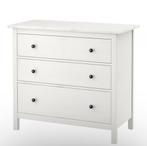 HEMNES Ladekast 3 lades, wit gebeitst, 108x96 cm, Huis en Inrichting, Kasten | Ladekasten, Ophalen, 100 tot 150 cm, Zo goed als nieuw