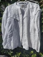 Paris kanten broderie western 38 40. Wit blouse., Ophalen of Verzenden, Zo goed als nieuw, Maat 38/40 (M), Wit