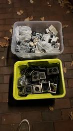 Inbouw wandcontactdozen metal look, Doe-het-zelf en Verbouw, Ophalen, Gebruikt, Stopcontact