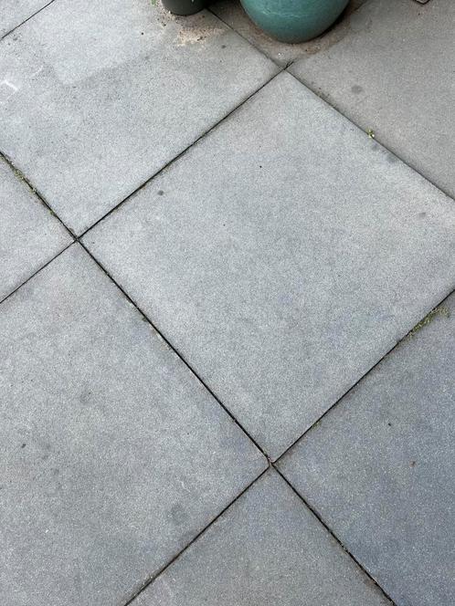 40m2 - 60x60 betontegel grijsachtig antraciet, Tuin en Terras, Tegels en Klinkers, Gebruikt, Terrastegels, Beton, 10 m² of meer