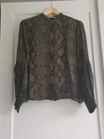 Pierre Balmain Vintage Slangenprint Blouse, Maat 38/40 (M), Ophalen of Verzenden, Zo goed als nieuw, Pierre Balmain