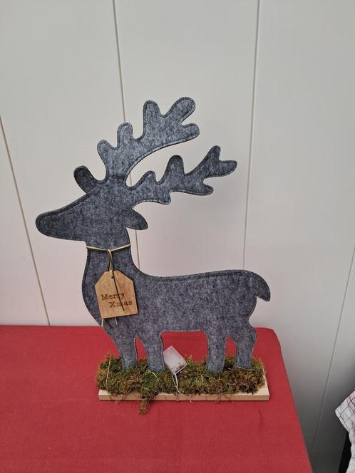 Kerst - Stoffen Rendier leuke Deco, Diversen, Kerst, Zo goed als nieuw, Ophalen of Verzenden