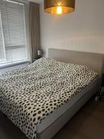 Beige bed, Ophalen, Gebruikt, Tweepersoons, 180 cm