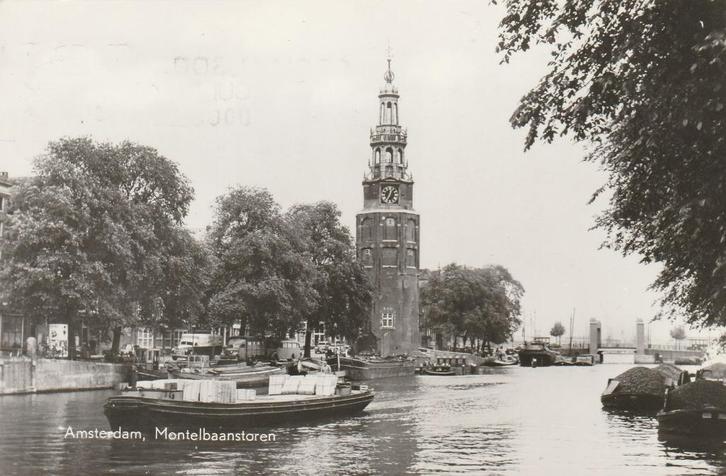 AMSTERDAM Montelbaanstoren, Verzamelen, Ansichtkaarten | Nederland, Gelopen, Noord-Holland, 1960 tot 1980, Verzenden