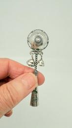 Antieke rammelaar met werkend fluitje., Antiek en Kunst, Verzenden, Zilver