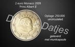 2 euro Monaco 2009 - Prins Albert II UNC, Postzegels en Munten, Munten | Europa | Euromunten, 2 euro, Ophalen of Verzenden, Monaco