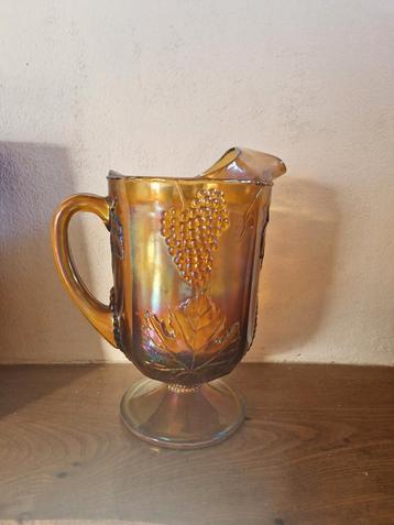 Indiana glass company carnaval glazen pitcher druiven beschikbaar voor biedingen