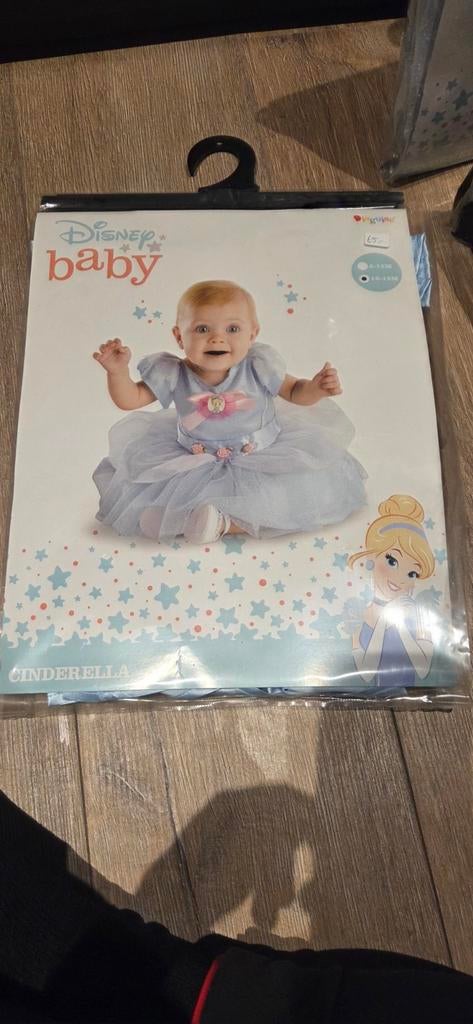 Disney Cinderella Baby Kostuum - Maat 110/116, Ophalen of Verzenden, Zo goed als nieuw, 110 t/m 116, Meisje