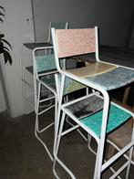 Leuke, kleurrijke barkrukken (7 stuks), Huis en Inrichting, Barkrukken, Ophalen, Kunststof, 60 tot 90 cm, Gebruikt