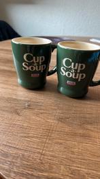 2 leuke vintage cup a soup bekers, Ophalen of Verzenden, Zo goed als nieuw, Overige stijlen, Kop(pen) en/of Schotel(s)
