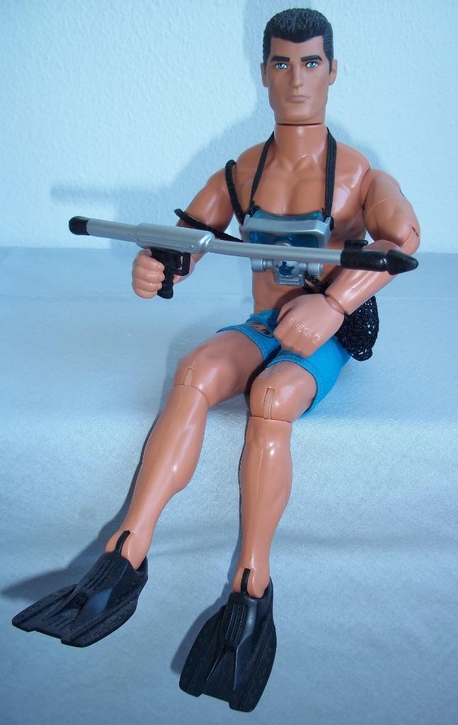 actionman inlineskater en duiker met zwemvliezen, Kinderen en Baby's, Speelgoed | Actiefiguren, Zo goed als nieuw, Ophalen of Verzenden