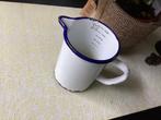 Vintage wit emaille maat beker, Ophalen of Verzenden