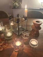 Kaarsenhouders & Kandelaars - Alles in 1 koop!, Overige materialen, Gebruikt, Bruin, Ophalen of Verzenden