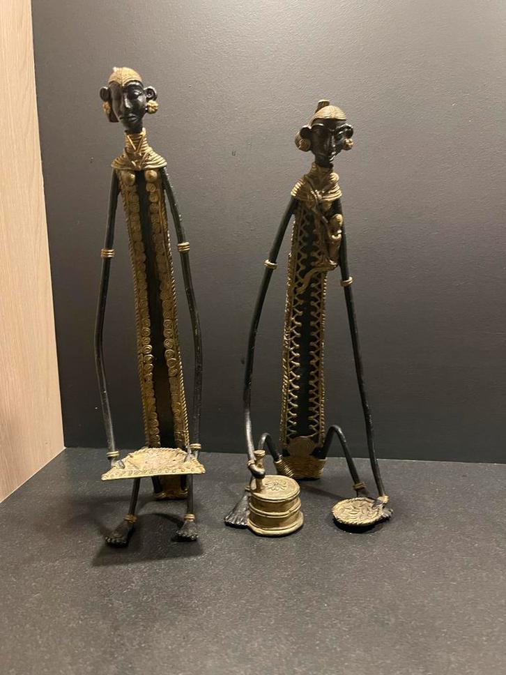 Afrikaanse bronzen beelden, Antiek en Kunst, Kunst | Niet-Westerse kunst, Ophalen of Verzenden