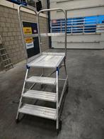 Aluminium Platformladder / bordestrap, Doe-het-zelf en Verbouw, Ladders en Trappen, Ophalen, Zo goed als nieuw, Trap, Minder dan 2 meter