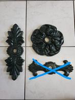2x gietijzer, wanddecoratie, muurankers, groen gecoat, Ophalen, Zo goed als nieuw