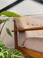Vintage Fauteuil Brutalist Massief Houten Frame, Huis en Inrichting, Fauteuils, Ophalen, Hout, Duits Deens Zweeds Scandinavisch Retro Loveseat