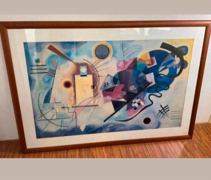WASSILY KANDINSKY Yellow Red Blue XXL-reproduktie ingelijst, Antiek en Kunst, Kunst | Schilderijen | Modern, Ophalen