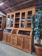 Prachtige teakhouten vitrinekast / grutterskast /servieskast, Huis en Inrichting, Kasten | Ladekasten, Ophalen, 5 laden of meer