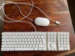 Apple Mighty Mouse en Apple Toetsenbord, Computers en Software, Bedraad, Toetsenbord en muis-set, Gebruikt, Ophalen of Verzenden
