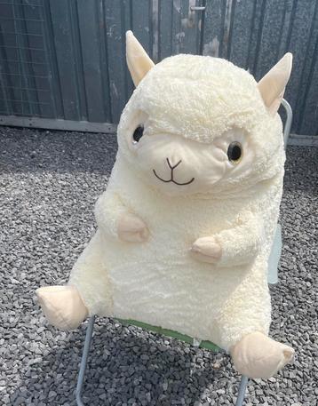 XXL knuffel dier alpaca / lama / schaap wit | 80 cm kermis beschikbaar voor biedingen