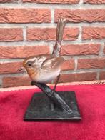 Weens brons: prachtig beeld van een roodborstje, Antiek en Kunst, Ophalen of Verzenden, Brons