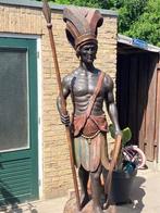 Enorm groot houten krijger beeld, Antiek en Kunst, Ophalen