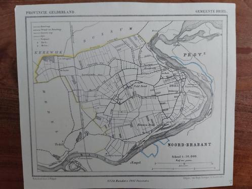 54 / Gemeente Briel Hedel De Maas Empel Litho van J, Kuyper, Antiek en Kunst, Kunst | Litho's en Zeefdrukken, Ophalen of Verzenden