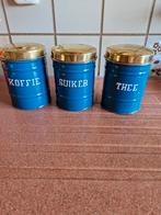 Blauw met gouden deksels, Ophalen of Verzenden