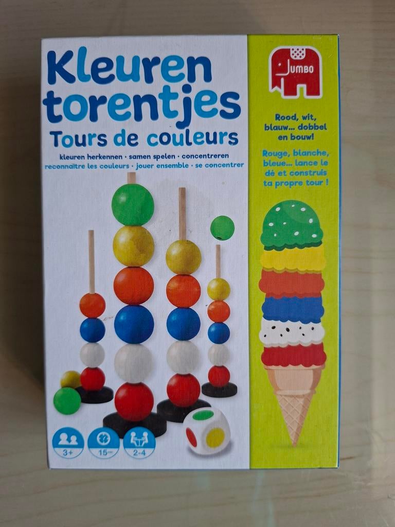 Kleuren Torentjes - Leuk en Leerzaam Spel, Ophalen, Zo goed als nieuw, Bouwen