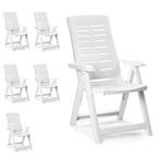 Tuinset Loungeset 6x Positie Stoelen Ligstoelen Wit, Ophalen of Verzenden, Nieuw