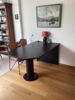 Zwarte eettafel voor aan de muur of aan de bar., Huis en Inrichting, Ophalen, Gebruikt, Rechthoekig, 50 tot 100 cm